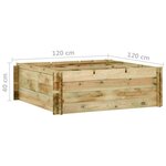 vidaXL Jardinière pour légumes Bois de pin imprégné 120x120x40 cm