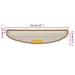 vidaXL Tapis d'escalier 15 Pièces beige 56x17x3 cm