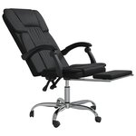vidaXL Fauteuil inclinable de bureau Noir Similicuir