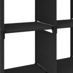 vidaXL Étagère d'affichage 4 cubes Noir 69x30x72 5 cm Tissu