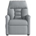 vidaXL Fauteuil inclinable électrique Gris clair Tissu