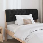 vidaXL Tête de lit capitonnée Noir 100 cm Pin massif