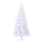 vidaXL Sapin de Noël artificiel L 240 cm Blanc