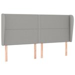 vidaXL Sommier à lattes de lit avec matelas Gris clair 200x200cm Tissu