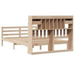 vidaXL Lit bibliothèque sans matelas 150x200 cm bois massif de pin