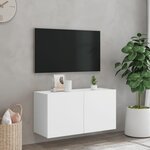 vidaXL Meuble TV mural blanc 80x30x41 cm