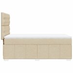 vidaXL Sommier à lattes de lit et matelas Crème 90x190 cm Tissu