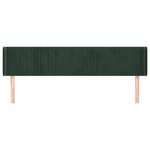 vidaXL Tête de lit avec oreilles Vert foncé 183x16x78/88 cm Velours
