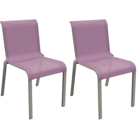 Chaises pour l'extérieur en aluminium cauro (lot de 2)