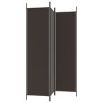 vidaXL Cloison de séparation 3 panneaux Marron 150x200 cm Tissu