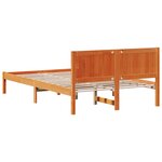 vidaXL Cadre de lit marron ciré Marron ciré Bois massif 120 x 200 cm