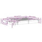 vidaXL Cadre de lit sans matelas blanc 180x200 cm bois massif de pin