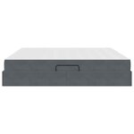 vidaXL Lit avec rangement et matelas Gris foncé 200 x 200 cm Velours