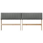 vidaXL Tête de lit capitonnée Gris foncé 180 cm Pin massif