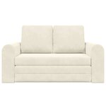 vidaXL Canapé-Lit 60cm Crème Velours