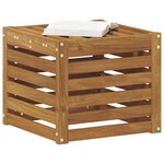 vidaXL Banc de Jardin Naturel 43 x 43 x 37 cm Bois d'Acacia Massif