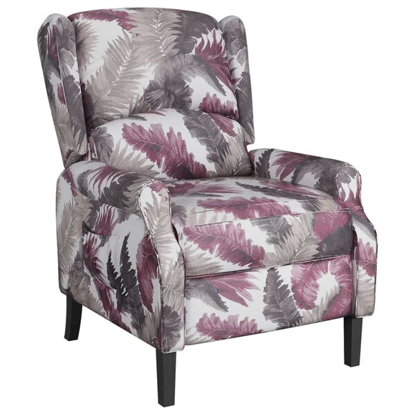 vidaXL Fauteuil inclinable Motif à fleurs Tissu