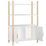 vidaXL Buffet haut Blanc 80x40x121 cm Bois d'ingénierie