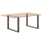 vidaXL Pieds de table à manger en U 3 pièces Acier naturel 100 x (72-73) cm Acier