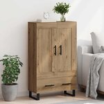 vidaXL Haut Armoire avec tiroir Chêne artisanal 69 5 x 31 x 115 cm
