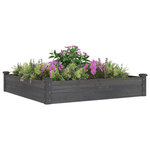 vidaXL Lit surélevé de jardin doublure 120x120x25 cm bois massif sapin
