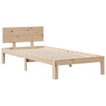 vidaXL Lit bibliothèque sans matelas 75x190 cm bois de pin massif