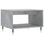 vidaXL Table basse gris béton 60x50x40 cm bois d'ingénierie