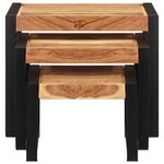 vidaXL Tables gigognes 3 Pièces Bois solide