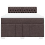 vidaXL Sommier à lattes de lit avec matelas Marron foncé 160x200 cm