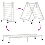vidaXL Cadre de lit sans matelas pliable blanc 107x203 cm acier