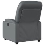 vidaXL Fauteuil de massage inclinable Gris Similicuir