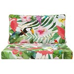 vidaXL Coussin de canapé d'extérieur 2 Pièces coloré Polyester