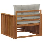 vidaXL Canapé d’extérieur Bois d'acacia massif et polyester