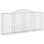 vidaXL Paniers à gabions arqués 11 Pièces 300x30x120/140 cm fer galvanisé
