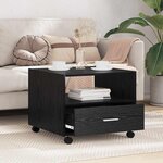 vidaXL Table basse Chêne noir 55 x 55 x 45cm Bois d'ingénierie