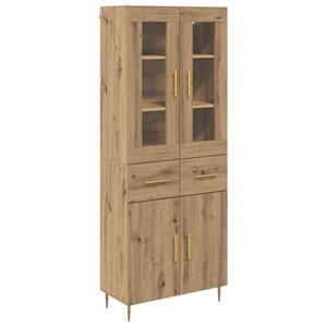 vidaXL Haut Armoire 2 Pièces Chêne artisanal Bois d'ingénierie