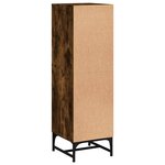 vidaXL Buffet avec portes en verre chêne fumé 35x37x120 cm