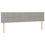 vidaXL Tête de lit à LED Gris clair 180x5x78/88 cm Tissu