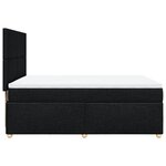 vidaXL Sommier à lattes de lit avec matelas Noir 140x190 cm Tissu