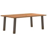 vidaXL Table à manger marron clair bois de chêne massif rectangulaire