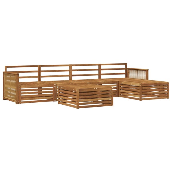 vidaXL Ensemble de canapés d'extérieur 6 Pièces Naturel