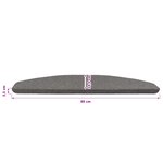 vidaXL Tapis d'escalier auto-adhésifs 15 Pièces Gris 80 x 28 x 3 5 cm