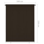 vidaXL Store roulant d'extérieur 180x230 cm Marron