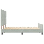 Châssis de lit vidaXL Gris clair 140x190 cm en Velours