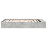 vidaXL Cadre de lit sans matelas gris béton 135x190 cm