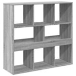 vidaXL Cloison de séparation sonoma gris bois d'ingénierie