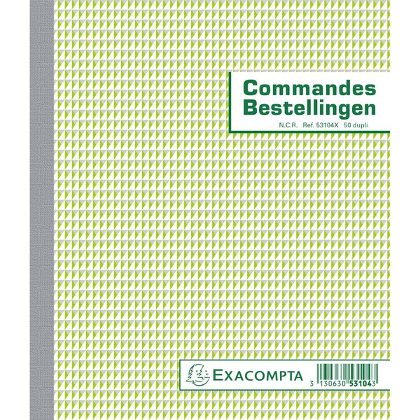Manifold Commandes 21x18cm 50 Feuillets Double Autocopiant Billingue - Blanc - X 10 - Exacompta