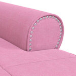 vidaXL Chaise longue avec coussin Rose 91 x 157 x 91 cm tissu