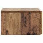 vidaXL Cabinet de chevet mural 2 Pièces Bois ancien 33 x 34 5 x 20 cm