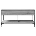 vidaXL Table basse sonoma gris 100x50x50 cm bois d'ingénierie et métal